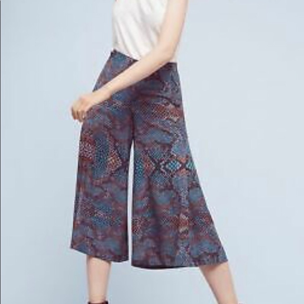 Anthropologie Snakeskin Essential Culottes Size 4